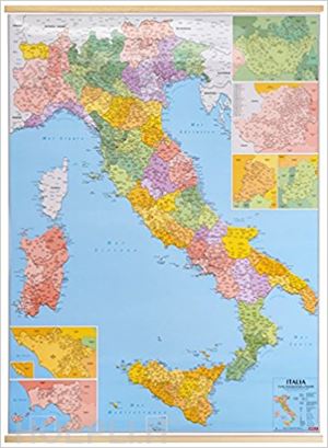 aa.vv. - italia carta murale amministrativa 100x135 ortelio