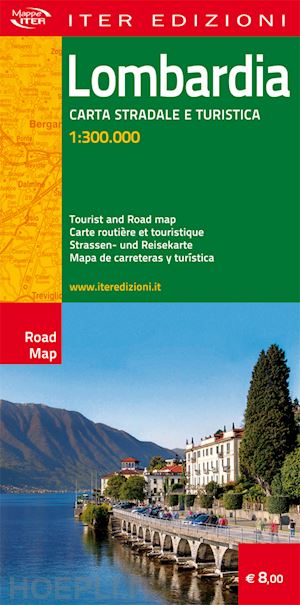 aa.vv. - lombardia carta stradale e turistica 2015 edizione multilingue