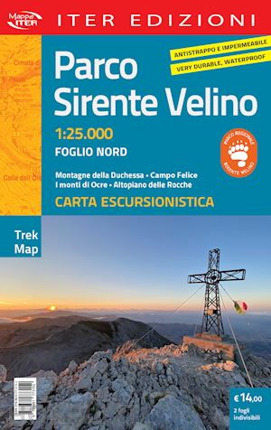 aa.vv. - parco sirente velino carta escursionistica 1:25.000