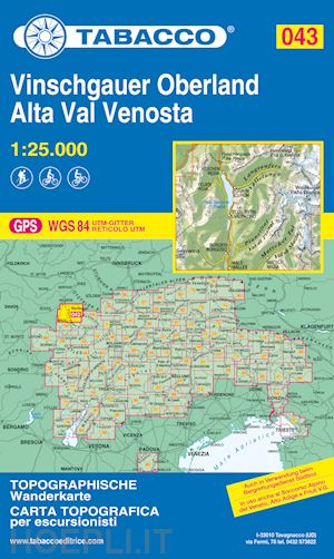aa.vv. - 043 - alta val venosta. vinschgauer oberland carta topografica in scala 1:25.000