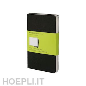 aa.vv. - set 3 quaderni. pocket, a pagine bianche, copertina nera