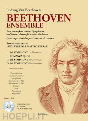 beethoven ludwig van - beethoven ensemble. quattro pezzi celebri per orchestra di studenti. partitura e