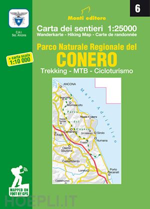 aa.vv. - parco naturale regionale del conero. trekking, mtb, cicloturismo. carta dei sent
