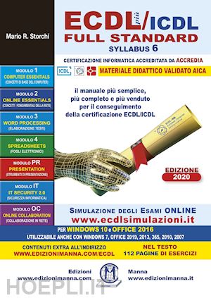 storchi mario r. - ecdl piu/icdl full standard syllabus 6. per windows 10 e 7; office 2016, 2019, 2