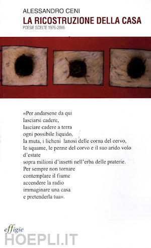 ceni alessandro; piccini d. (curatore) - la ricostruzione della casa. poesie scelte 1976-2006