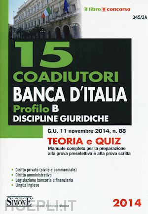 - 15 coadiutori banca d'italia