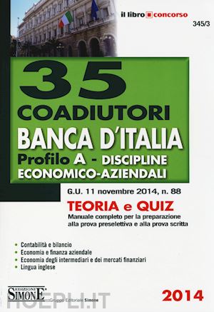  - 35 coadiutori - banca d'italia