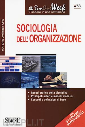  - sociologia dell'organizzazione