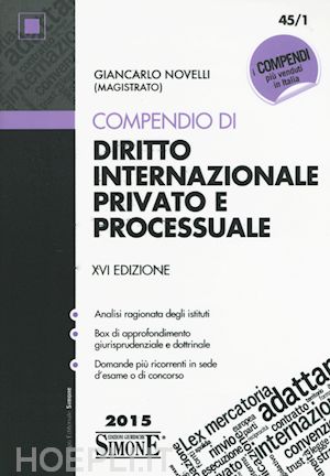 novelli giancarlo - compendio di diritto internazionale privato e processuale
