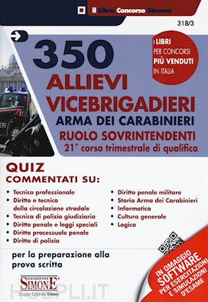 - 350 allievi vicebrigadieri - arma dei carabinieri - ruolo sovrintendenti