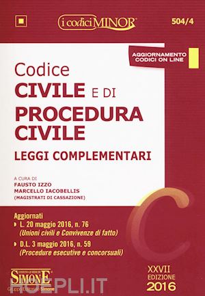 izzo f. (curatore); iacobellis m. (curatore) - codice civile e di procedura civile - minor