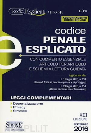 aa.vv. - codice penale esplicato - editio minor