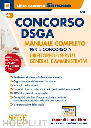 aa.vv. - concorso dsga - manuale completo - sostituito da nuova edizione, gennaio 2019