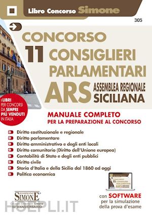  - concorso 11 consiglieri parlamentari ars - assemblea regionale siciliana