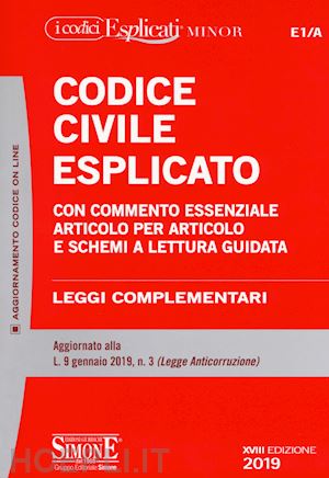 Codice Civile - Esplicato - | Libro Edizioni Giuridiche Simone 01/2019 ...