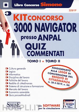  - kit concorso - 3000 navigator presso anpal - quiz commentati