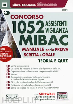  - concorso 1052 assistenti vigilanza mibac