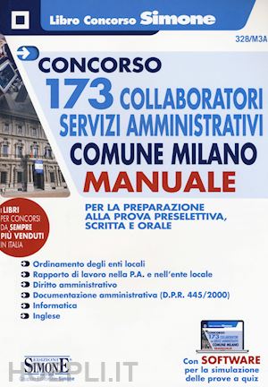  - concorso - 173 collaboratori amministrativi - comune di milano - manuale