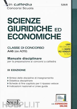 aa.vv. - scienze giuridiche ed economiche - manuale disciplinare - classe a46