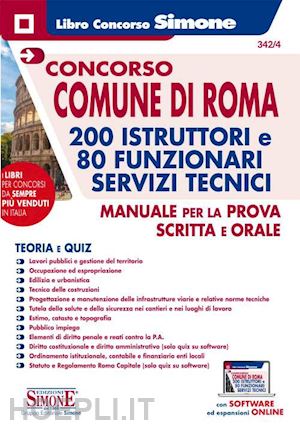 aa.vv. - concorso comune di roma 200 istruttori e 80 funzionari servizi tecnici. manuale