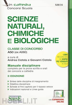 aa.vv. - scienze naturali, chimiche e biologiche - manuale disciplinare - classe a50