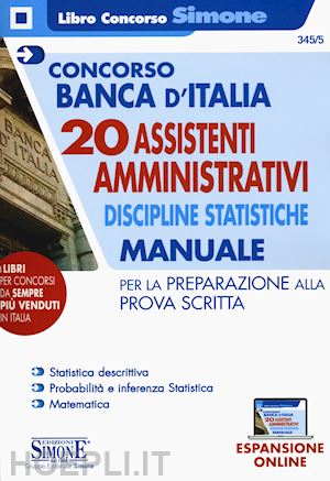  - concorso banca d'italia - 20 assistenti amministrativi - discipline statistiche