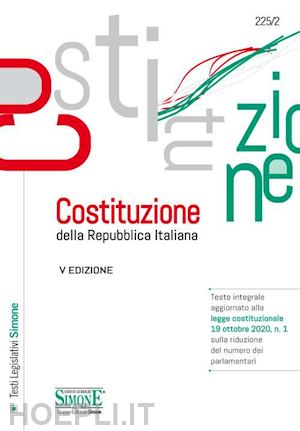 emanuele p. (curatore) - costituzione della repubblica italiana. testo integrale aggiornato alla legge co