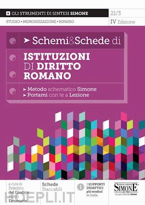 del giudice f.(curatore); emanuele p.(curatore) - schemi & schede di istituzioni di diritto romano