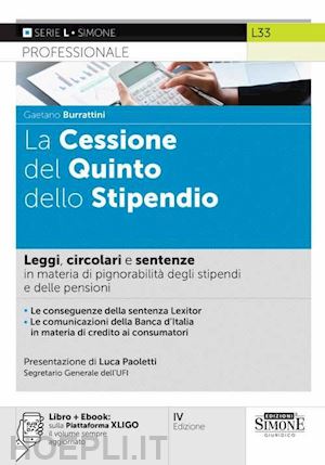 burrattini gaetano - la cessione del quinto dello stipendio