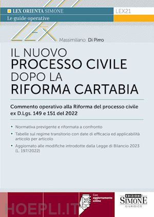 di pirro massimiliano - nuovo processo civile dopo la riforma cartabia