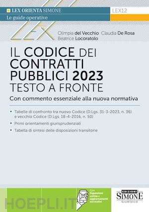 Il Codice Dei Contratti Pubblici 2023 Del Vecchio Olimpia De