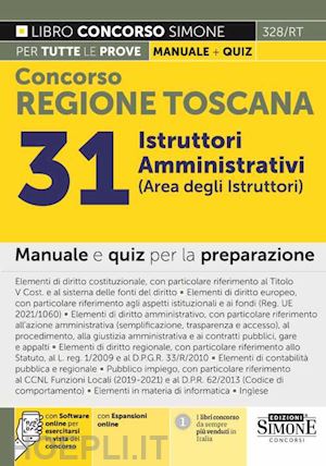 aa.vv. - concorso regione toscana - 31 istruttori amministrativi (area degli istruttori)