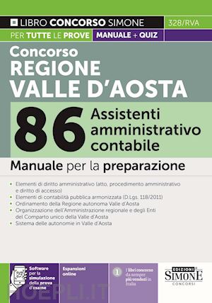 aa.vv. - concorso regione valle d'aosta - 86 assistenti amministrativo contabili