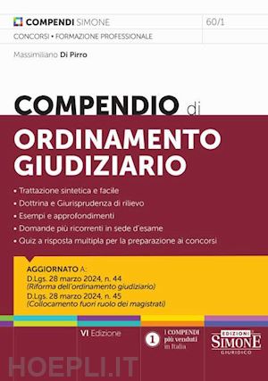 di pirro massimiliano - compendio di ordinamento giudiziario