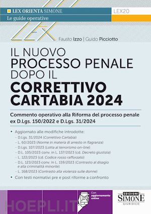 picciotto guido - processo penale dopo il correttivo cartabia 2024