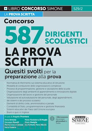 prontera a.(curatore) - concorso 587 dirigenti scolastici - la prova scritta