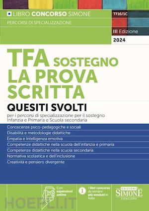  - tfa sostegno la prova scritta