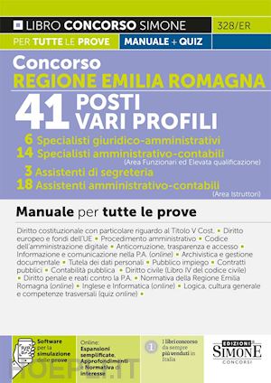 aa.vv. - concorso regione emilia romagna - 41 posti vari profili