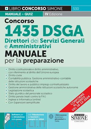 aa.vv. - concorso 1435 dsga direttore dei servizi generali e amministrativi. manuale per