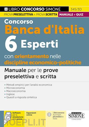 aa.vv. - concorso banca d'italia - 6 esperti con orientamento nelle discipline