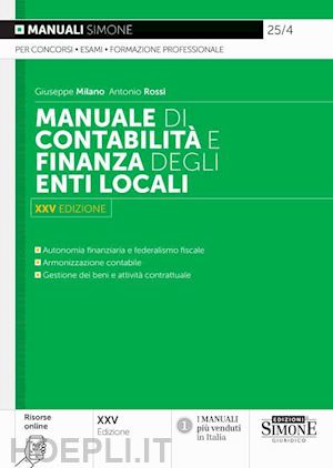 milano giuseppe; rossi antonio - manuale di contabilita' e finanza degli enti locali