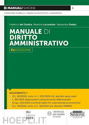 delpino luigi; del giudice federico - manuale di diritto amministrativo