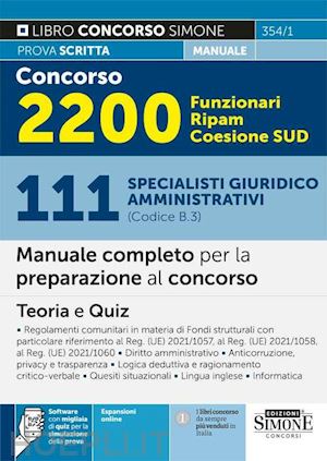 aa.vv. - concorso 2200 funzionari ripam coesione sud - 111 specialisti giuridico amminist