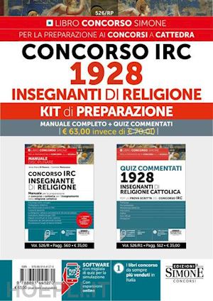  - concorso irc 1928 insegnanti di religione. kit di preparazione: manuale completo