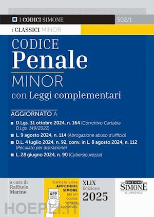 marino raffaele - codice penale - minor