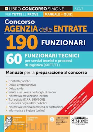 aa.vv. - concorso agenzia delle entrate 190 - funzionari - 60 funzionari tecnici per