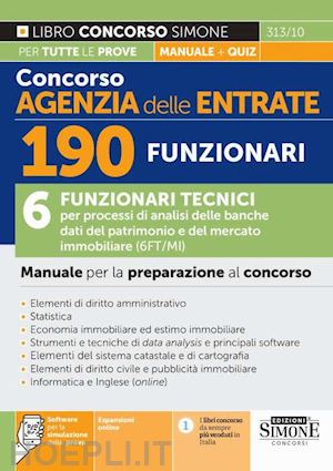 aa.vv. - concorso agenzia delle entrate. 190 funzionari. 6 funzionari tecnici per process