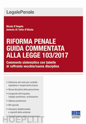 d'angelo nicola; di tullio d'elisis antonio - riforma penale - guida commentata alla legge 103/2017