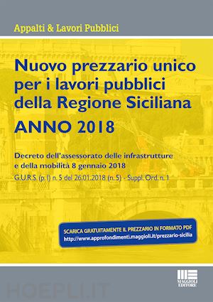 aa.vv. - nuovo prezzario unico regionale per i lavori pubblici della regione sicilia 2018