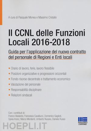 monea  pasquale; cristallo massimo - il ccnl delle funzioni locali 2016-2018